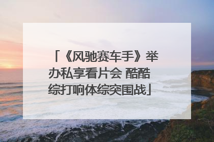 《风驰赛车手》举办私享看片会 酷酷综打响体综突围战