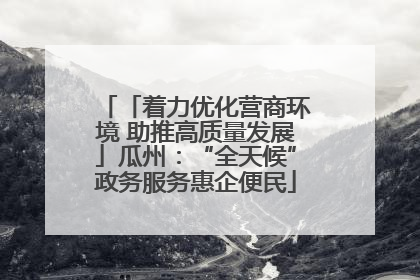 「着力优化营商环境 助推高质量发展」瓜州：“全天候”政务服务惠企便民