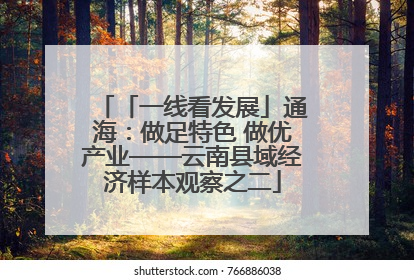 「一线看发展」通海：做足特色 做优产业——云南县域经济样本观察之二