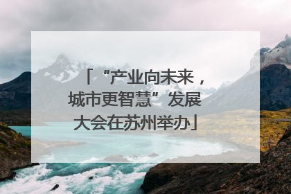 “产业向未来，城市更智慧”发展大会在苏州举办