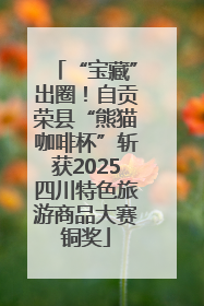 “宝藏”出圈！自贡荣县“熊猫咖啡杯”斩获2025四川特色旅游商品大赛铜奖