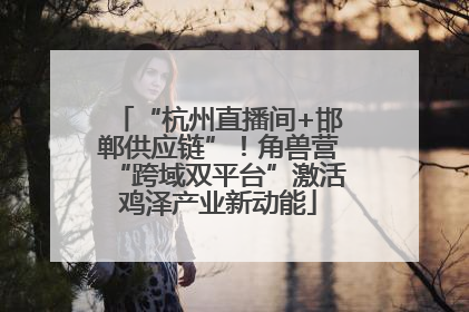 “杭州直播间+邯郸供应链”！角兽营“跨域双平台”激活鸡泽产业新动能