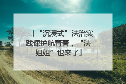 “沉浸式”法治实践课护航青春，“法姐姐”也来了