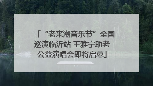 “老来潮音乐节”全国巡演临沂站 王雅宁助老公益演唱会即将启幕