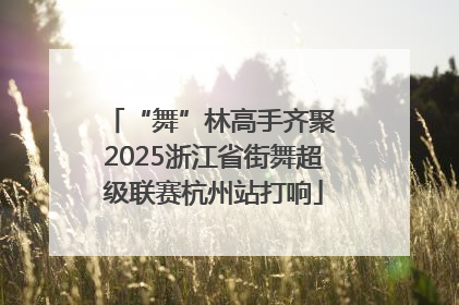 “舞”林高手齐聚 2025浙江省街舞超级联赛杭州站打响