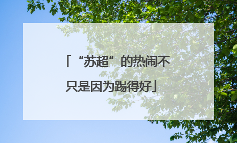 “苏超”的热闹不只是因为踢得好