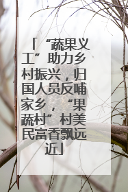 “蔬果义工”助力乡村振兴，归国人员反哺家乡，“果蔬村”村美民富香飘远近