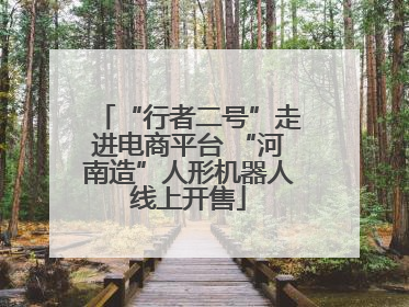 “行者二号”走进电商平台 “河南造”人形机器人线上开售
