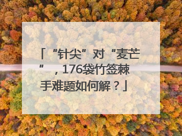 “针尖”对“麦芒”，176袋竹签棘手难题如何解？