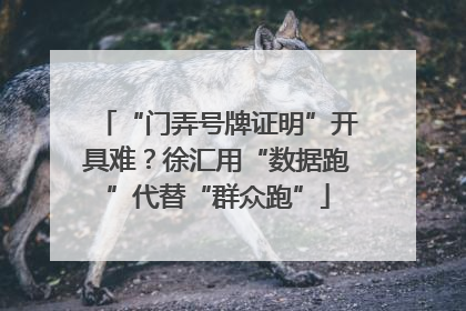 “门弄号牌证明”开具难？徐汇用“数据跑”代替“群众跑”