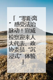 “零距离”感受法治脉动！宣威检察迎来人大代表、政协委员“沉浸式”体验