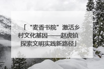 “麦香书院”激活乡村文化基因——赵虎镇探索文明实践新路径