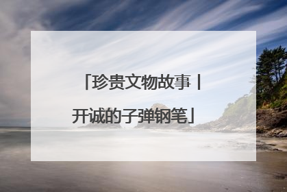珍贵文物故事丨开诚的子弹钢笔
