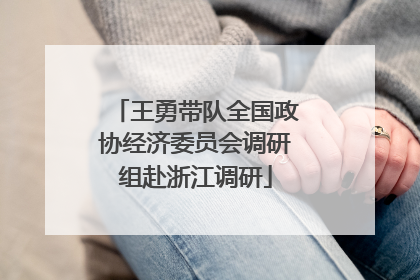 王勇带队全国政协经济委员会调研组赴浙江调研
