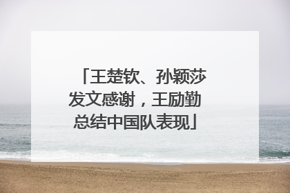 王楚钦、孙颖莎发文感谢，王励勤总结中国队表现