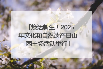 焕活新生！2025年文化和自然遗产日山西主场活动举行