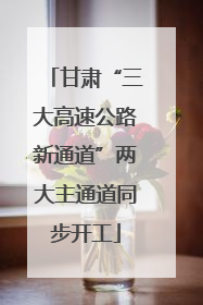 甘肃“三大高速公路新通道”两大主通道同步开工
