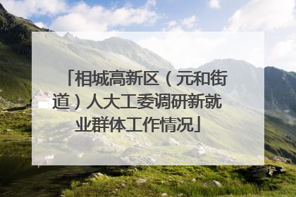 相城高新区（元和街道）人大工委调研新就业群体工作情况