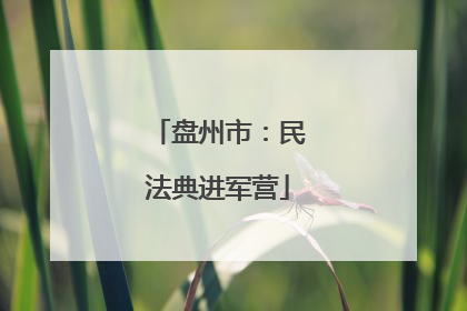 盘州市：民法典进军营
