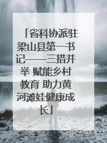 省科协派驻梁山县第一书记——三措并举 赋能乡村教育 助力黄河滩娃健康成长