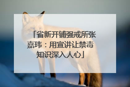省新开铺强戒所张嘉玮：用宣讲让禁毒知识深入人心