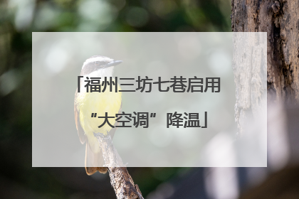 福州三坊七巷启用“大空调”降温