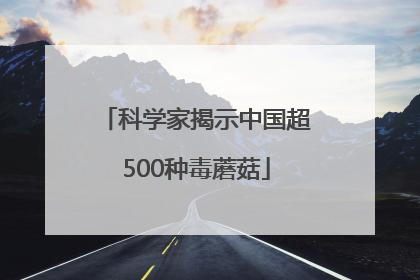 科学家揭示中国超500种毒蘑菇