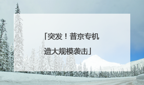 突发！普京专机遭大规模袭击