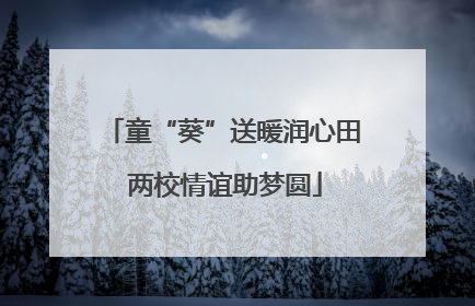 童“葵”送暖润心田 两校情谊助梦圆