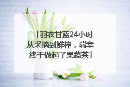 羽衣甘蓝24小时从采摘到鲜榨，瑞幸终于做起了果蔬茶