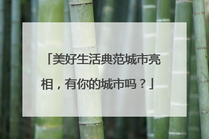 美好生活典范城市亮相，有你的城市吗？
