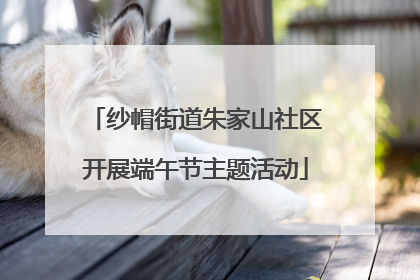 纱帽街道朱家山社区开展端午节主题活动