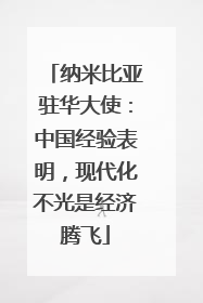 纳米比亚驻华大使：中国经验表明，现代化不光是经济腾飞