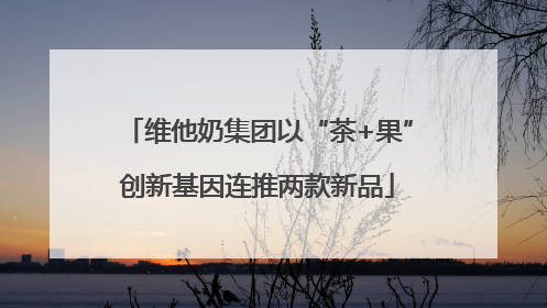 维他奶集团以“茶+果”创新基因连推两款新品