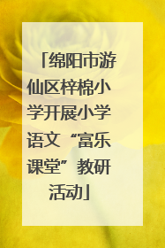 绵阳市游仙区梓棉小学开展小学语文“富乐课堂”教研活动