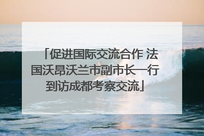 促进国际交流合作 法国沃昂沃兰市副市长一行到访成都考察交流