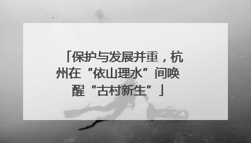 保护与发展并重，杭州在“依山理水”间唤醒“古村新生”