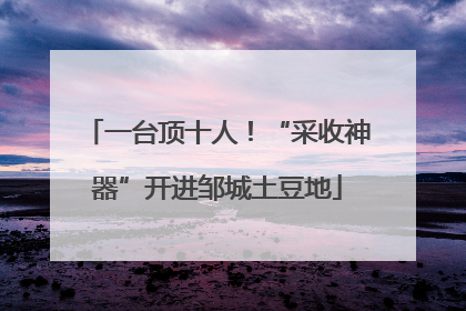 一台顶十人！“采收神器”开进邹城土豆地