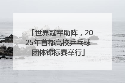 世界冠军助阵，2025年首都高校乒乓球团体锦标赛举行