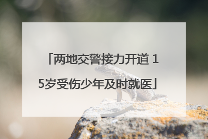 两地交警接力开道 15岁受伤少年及时就医