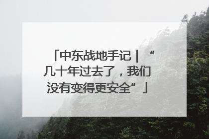 中东战地手记｜“几十年过去了，我们没有变得更安全”