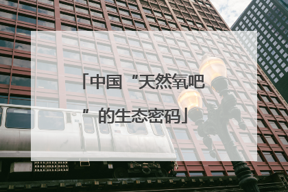 中国“天然氧吧”的生态密码