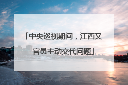 中央巡视期间，江西又一官员主动交代问题