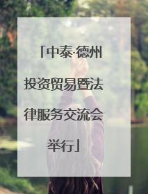 中泰·德州投资贸易暨法律服务交流会举行