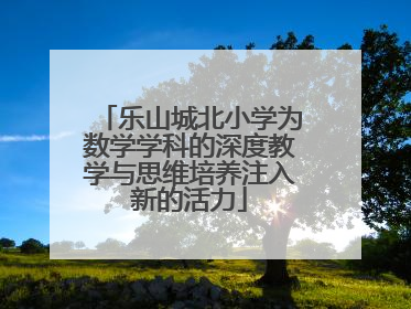 乐山城北小学为数学学科的深度教学与思维培养注入新的活力