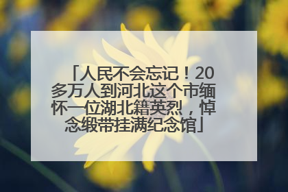 人民不会忘记！20多万人到河北这个市缅怀一位湖北籍英烈，悼念缎带挂满纪念馆