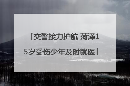 交警接力护航 菏泽15岁受伤少年及时就医