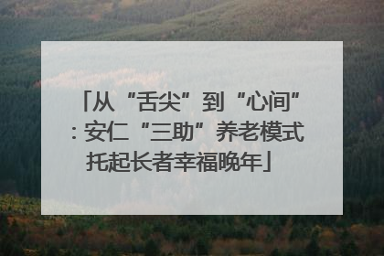 从“舌尖”到“心间”：安仁“三助”养老模式托起长者幸福晚年