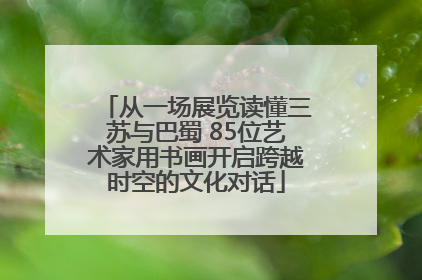 从一场展览读懂三苏与巴蜀 85位艺术家用书画开启跨越时空的文化对话