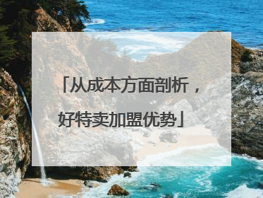 从成本方面剖析，好特卖加盟优势